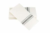 ClassicPoint Dinner Napkins - Black Bistro Stripe - Decorative & Disposable - Soft, Absorbent & Durable (15.5"x15.5" - Pack of 50)
