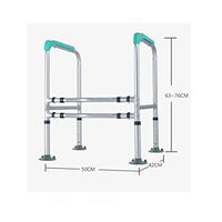 Never give up Elderly Toilet handrail, Booster Frame, Safety handrail, Toilet Bathroom Toilet seat, Shatter-Resistant, Punch-Free