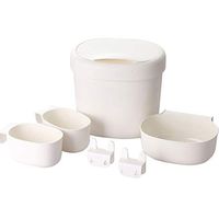 F&W WF Crib Hanging Bag - Storage Bag Diaper Storage Box Bed Storage Bag Multi-Grid Hanging Bedside Storage Box (Color : White)