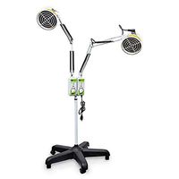 GXLO TDP Double Head Mineral Heat Lamp, with 5" Large Dual Heating Plate, Far Therapy Light for Maximum Joint Pain Back Pain Relief from Muscle, Pain Arthritis Inflammation Etc