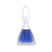 hong Wu Mini Hand Broom and Dustpan Set Dust Pan Brush Nesting Tiny Cleaning Broom for Table Desk Countertop Key Board Cat Dog and Other Pets Blue 1Set