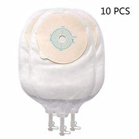 QWERT Co. Wang One-Piece System Ostomy Bag Drainable Pouches for Ostomy Supplies Colostomy Ileostomy Care Cut to Fit 20-45MM,10 PCS