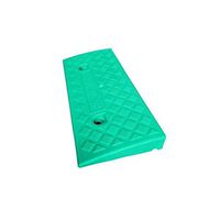 Stairs Uphill Pad, High-Density Plastic Ramp Pad, Non-Slip Easy to Carry Speed Reducer Tooth Triangle Widening Pad Wear-Resistant and Durable (Green) (Color : Green)