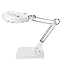 ZH Magnifier Magnifier/LED Desktop Magnifier with Light 5X 8X 10X 15X 20X Lens Best Large Size Illuminated Reading Magnifier Applicable to Books Newspaper Map Coins Jewelry Hobbies and Crafts