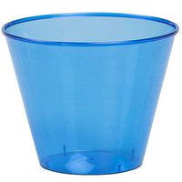 JAM PAPER Plastic Glasses Party Pack - 9 oz Tumblers - Royal Blue - 72 Hard Plastic Cups/Pack