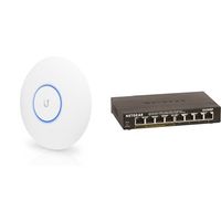 Ubiquiti UniFi AP WiFi System UAP-AC-PRO-5 (Pack of 5) & NETGEAR 8-Port Switch with 4-Port PoE