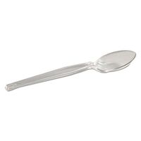 Dixie TH017 Plastic Cutlery Heavyweight Teaspoon Crystal Clear 6-Inch 1000/Carton