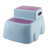 Two-Up Height Step Stool, Ergonomic Toddler Loo Potty Training, Footstool With Soft Anti-slip Dot Surface,Blue