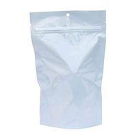 White Foil Stand Up Pouch 6"x9.5"x3.5" , Pack of 100