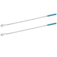 uxcell Stainless Steel Outdoor Claw Hand Shape Telescopic Back Stress Relief Scratcher 2pcs