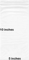 BNY Corner 2 Mil 5x10 Clear Plastic Zip Lock Bags, 5" x 10" Reloc Bag - 1000 Counts