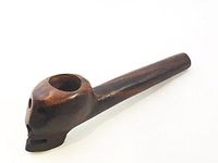 IECAP LLC Tobacco Pipe, Hand Carved Ironwood (palofierro) Pipe for Multi use Smoking. Beautiful Rustic and Unique Designe. (Skull)