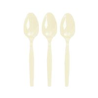 Ivory Plastic Spoons