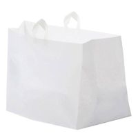 Glopack SLNLWTTD Half Tray Bag with Soft Loop Handle, 12" Length x 14" Width (Case of 200)