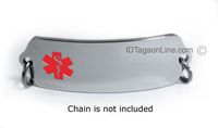 Diabetic ON Insulin Medical ID Alert Tag with Embossed Emblem from Stainless Steel.