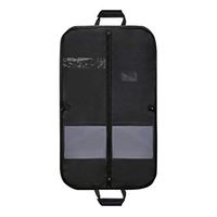Libobo Suit Dress Clothes Dust Covers 600D Garment Bag with Clear Window Zipper Pocket Long Garment Cover (Black)