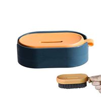 Scrub Brush,Multi Purpose Cleaning Heavy Duty Flexible Stiff PBT Bristles Easy Hanging for Bathroom Shower Sink Carpet Floor Shoes (Dark Blue)