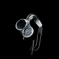 90 Degree 25mm Wide Flower Bottom 10mm Male Accessories (2 Pack)