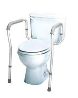 Carex Toilet Safety Rails - Toilet Safety Frame For Elderly, Handicap, or Disabled - Toilet Rails For Home Use