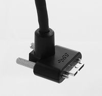 Fresh Digit USB 3.0 Active Repeater Cable - A Male to Micro-B Male SuperSpeed Extension Cord with Locking - UP Angle - 23Ft (7M)