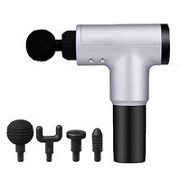 JUMOWA Mini Percussion Massage Gun,Tissue Cordless Massage Gun Deep Relaxation for Athletes,7.4V Simple Handheld Massager with 4 Massage Head 6 Speed Adjustment(No Carrying Case