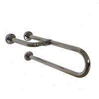 Limaomao Toilet Safety Rails Safety Armrests, U-Shaped Toilet Seat Rail Bathroom Seats for Special Crowds and Family Hotels (Stainless Steel) (Color : Silver, Size : 60x32cm)