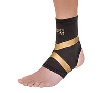 Copper Fit Pro Series Performance Compression Ankle Sleeve, Black with Copper Trim, Medium, Packaging May Vary