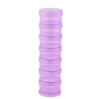uxcell Family Cylindrical 7 Compartments Medicine Pill Organizer Dispenser Box Purple