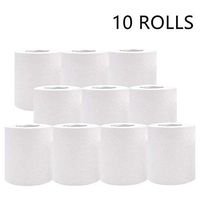 10 Rolls Soft White Toilet Paper Roll,3-Ply Toilet Comfort Paper,Strong and Highly Absorbent Hand Toilet Roll Tissue