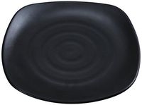Yanco BP-1110 Black pearl-1 Square Plate, 10" Length, 10" Width, Melamine, Black Color with Matting Finish, Pack of 24