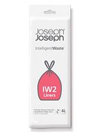 Joseph Joseph 30007 Intelligent IW2 Bin Liners Custom Fit Bags for Food Waste Caddy 1 Gallon / 4 Liter 100% Compostable, Pack of 50, Clear