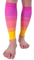Doc Miller Premium Calf Compression Sleeve Dress Series 1 Pair 20-30mmHg Strong Calf Support Cute Toeless Socks Sports Running Recovery Shin Splints Varicose Veins (PinkPeachYellow, Large)