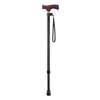 Crutches Telescopic Old Man's Staff Wooden Handle Anti-Skid Walker Portable Mountaineering Walking Stick (Color : C, Size : 73cm)