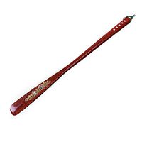 YALEEE 21.6" Shoe Horn Upper Flexible Long Handle Reach Easy 55 cm Shoehorn AID Wood Craft Hand Hold (Brown)