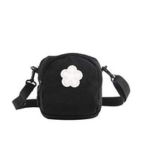 Pinleg Shoulder Bag Women's Fashion Lovers Pocket Bag Single Slant Bag Ladies Cartoon Casual Travel Couple Bag Messenger Bag Multi-Functional Travel Rucksack (Black)