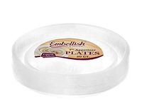 Embellish Hard plastic 7 Inch Clear Plates 20 Count