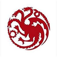 Chase Grace Studio Game Of Thrones Inspired House Of Targaryen Logo Dragons Vinyl Decal Sticker |RED|Cars Trucks SUV Laptop Wall Art|5" X 5"|CGS272
