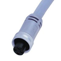 Brad C03000A48M020 Power Trunk/Feeder Single-Ended Cordset, Female Straight, 3 Pole, PVC (A48) Cable Jacket, 10AWG Wire Size, 30.0A Max Current Rating, 600V AC/DC Max Voltage, 2.0m Cable Length, Single Keyway