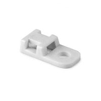 Hellermann Tyton CTAM210C2 Cable Tie Anchor Mount, 0.2" Hole Diameter, 0.2" Max Tie Width, PA66, White (Pack of 100)