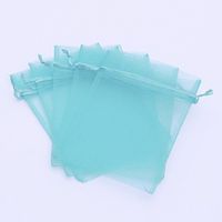 100 pcs 4x6" (10x15cm) Organza Bags Wedding Favor Bags Party Gift Bags Candy Bag Jewelry Pouch Drawstring Bag (Light Teal - FB023)