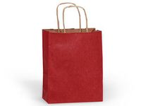 Cakesupplyshop Packaged 10pack RED Bulk Shopping Bags 8x4-1/2x10-1/4"