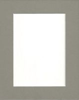 Pack of 10 8x10 Ocean Grey Picture Mats with White Core Bevel Cut for 5x7 Pictures