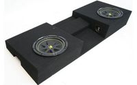 Compatible with Toyota Tacoma 05-12 Double Cab Truck Dual 10" Kicker C10 Subwoofer Sub Box Enclosure 600 Watts Peak