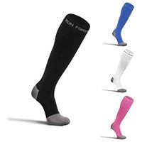 Compression Socks for Men & Women – 20-30mmHg Medical Grade Graduated Stockings (Black, Large)