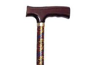 Folding Aluminum Walking Cane Paisley Design with Height Adjust