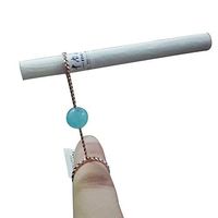 Olpchee Hands Free Cigarette Holder Ring Elegant Lady Smoker Smoking Holder with Bead Design (Rose Gold, M 17mm)