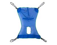 Mesh Full Body Commode Sling, Patient Lift Sling with Commode Opening, Extra Large Size, XL, 4 or 6 Points, Without Head Support