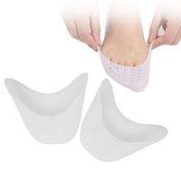Forefoot Cushion Toe Cap, Silicone Gel Metatarsal Breathable Gel Sleeves Pads for Ballet Dance Athlete Shoe and and High Heel Foot Care Protector (White)