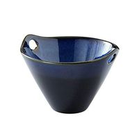 AXZHYX Bowl Blue Ceramic Tableware Creative Ramen Bowl Large Soup Bowl Fruit Salad Bowl Japanese Style Creative Large Bowl Hotel Tableware Home Noodles Boiled Fish Soup Bowl