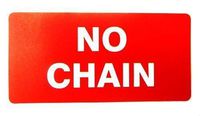 Property Sales Labels , Text: NO CHAIN , Red , Rectangle , Estate & Letting Agent Self-Adhesive Stickers